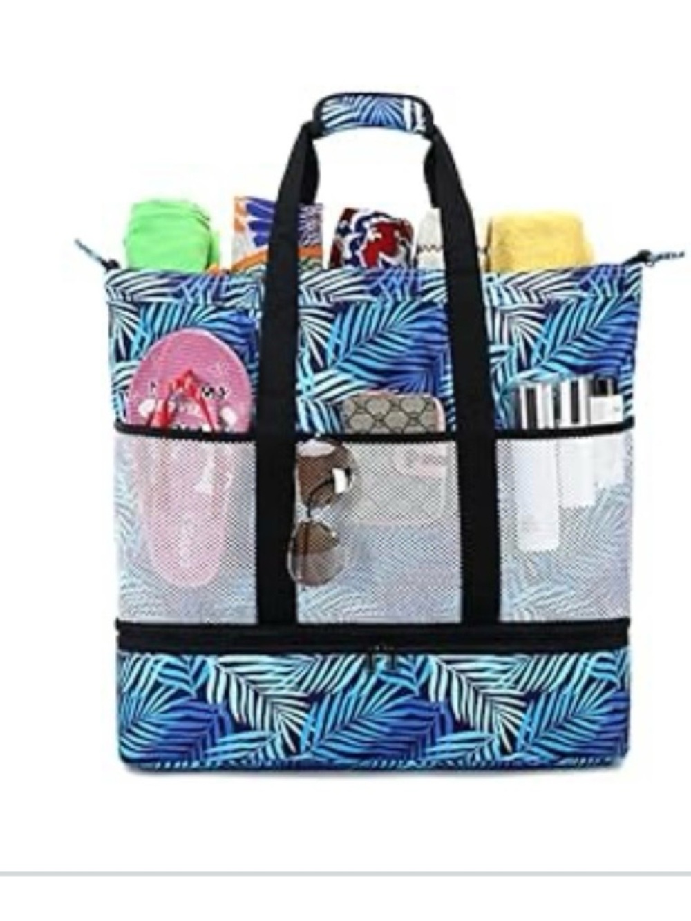 Beach Bag With Insulated Cooler Compartment